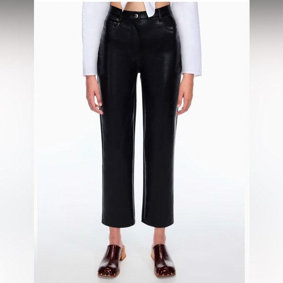 ARITZIA -Wilfred The Melina Tall Cropped Leather Pant - Picture 3 of 8